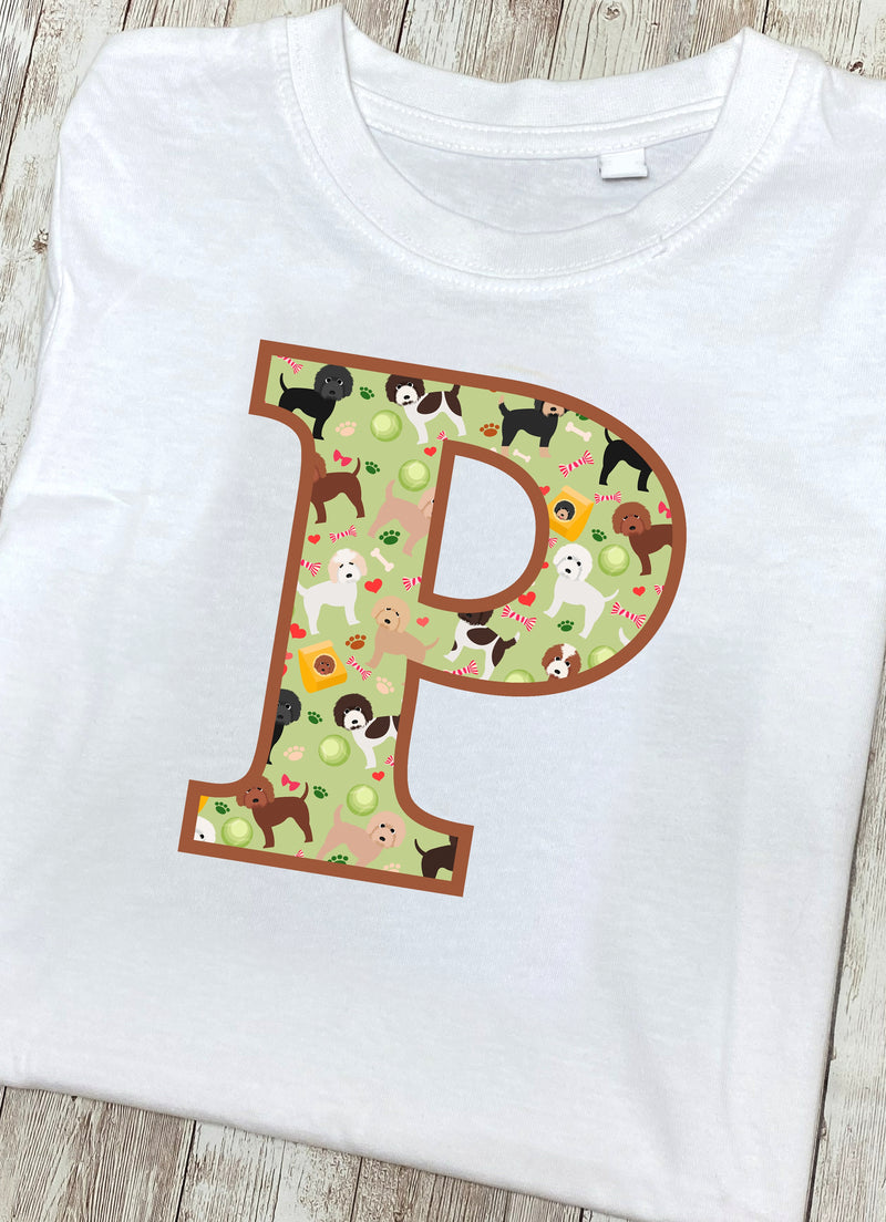 Doggy Playtime T-Shirt Letter P