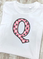 Pink Cats T-Shirt Letter Q