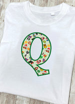 Green Pet Superheroes T-Shirt Letter Q