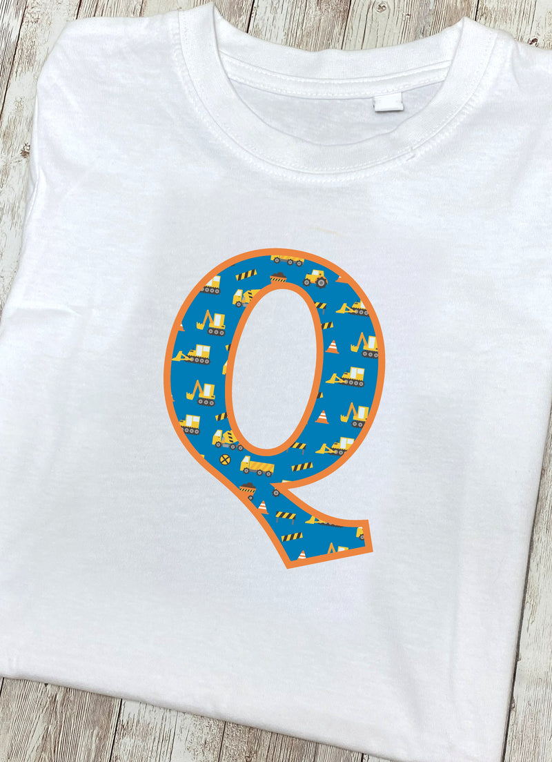 Blue Digger Letter Q T Shirt