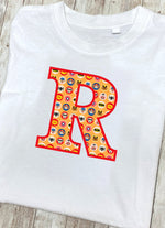 Orange Pet Superheroes T-Shirt Letter R