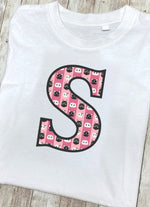 Pink Cats T-Shirt Letter S