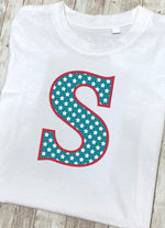 Blue Stars Letter S T Shirt