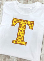 Yellow Dinosaur T-Shirt Letter T