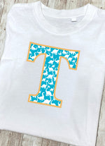 Blue Dinosaur T-Shirt Letter T