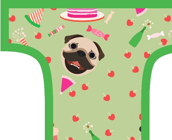 Green Pug T-Shirt Letter U