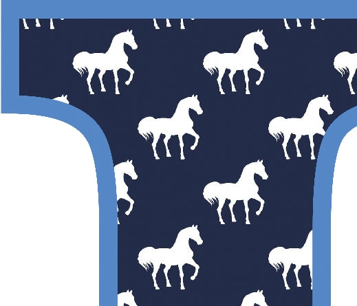 Blue Horse T-Shirt Letter U