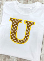 Brown Starfish Letter U T Shirt