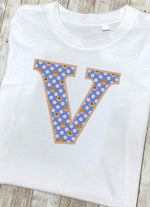 Purple Dogs And Cats Letter V T Shirt