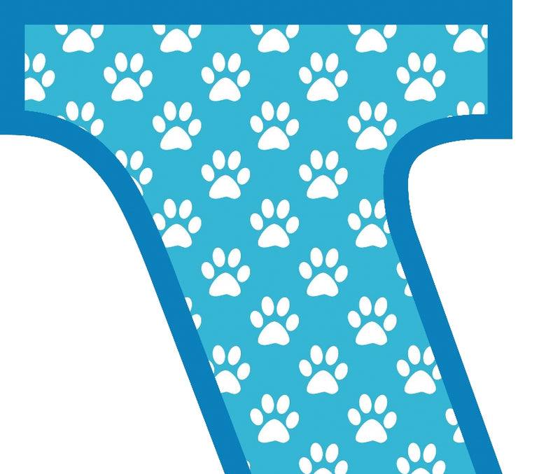 Blue Paws T-Shirt Letter V