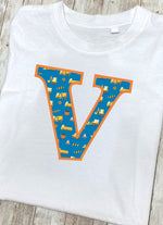 Blue Digger Letter V T Shirt