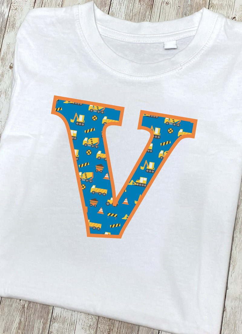 Blue Digger Letter V T Shirt