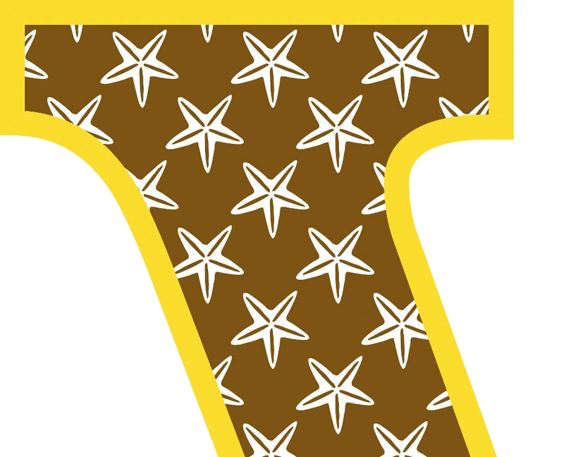 Brown Starfish Letter W T Shirt