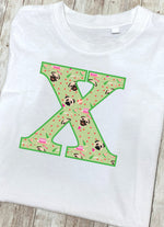 Green Pug T-Shirt Letter X