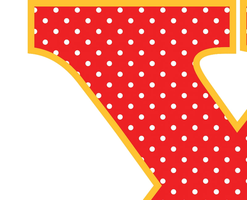 Red Polka Dot T-Shirt Letter X