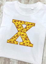 Yellow Dinosaur T-Shirt Letter X