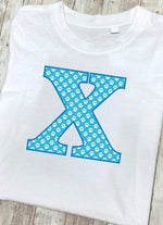 Blue Paws T-Shirt Letter X