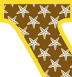 Brown Starfish Letter Y T Shirt