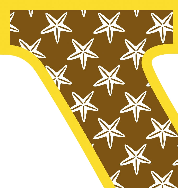 Brown Starfish Letter Y T Shirt