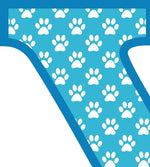 Blue Paws T-Shirt Letter Y