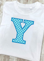 Blue Paws T-Shirt Letter Y