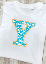 Blue Dinosaur T-Shirt Letter Y