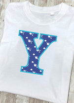 Blue Helicopter Letter Y T Shirt