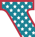 Blue Stars Letter Y T Shirt