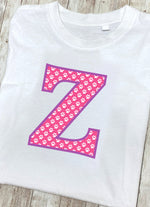 Pink Paws T-Shirt Letter Z