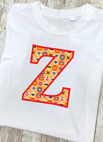 Orange Pet Superheroes T-Shirt Letter Z