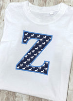 Blue Horse T-Shirt Letter Z