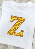 Yellow Dinosaur T-Shirt Letter Z