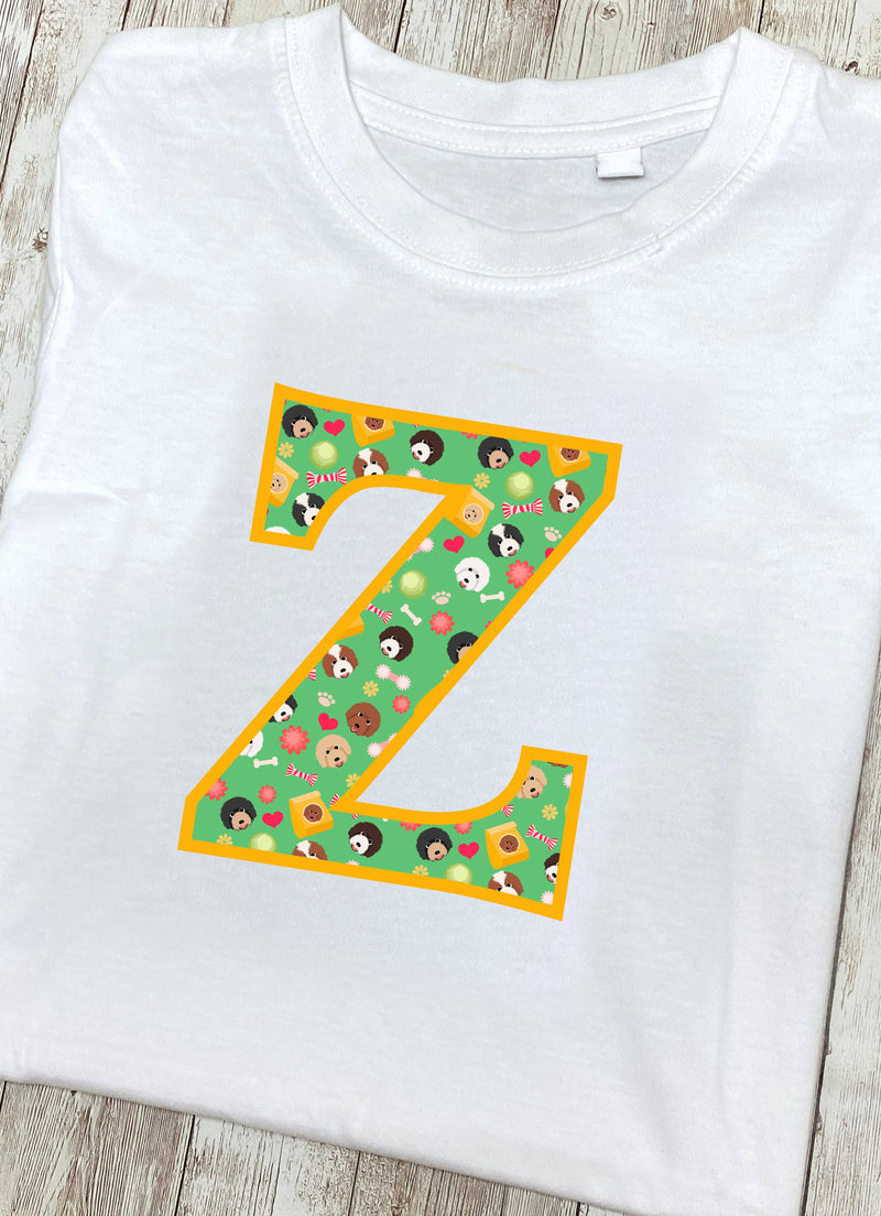 Doodle Dogs T-Shirt Letter Z