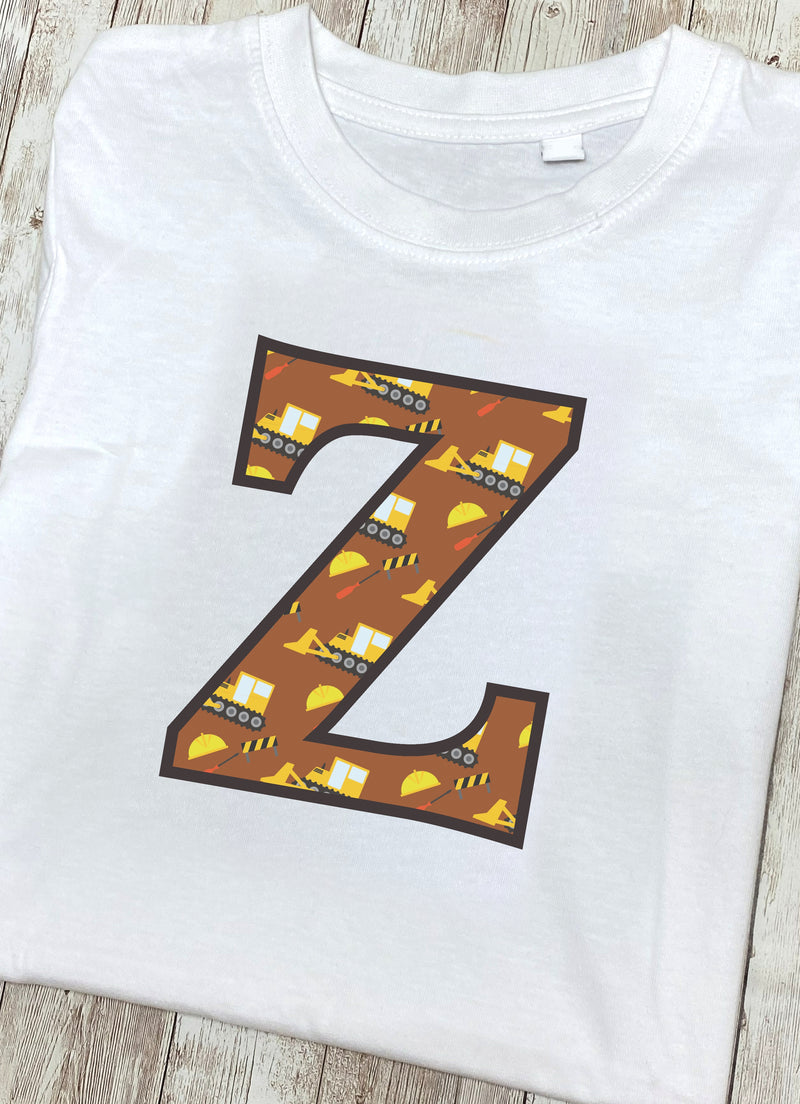 Brown Digger Letter Z T Shirt