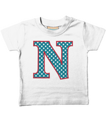 Blue Stars Letter N T Shirt