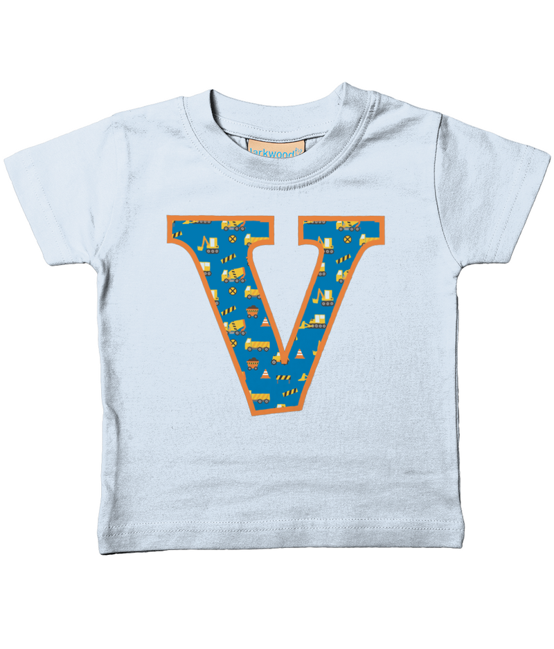 Blue Digger Letter V T Shirt