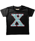 Blue Doggy Celebration T-Shirt Letter X