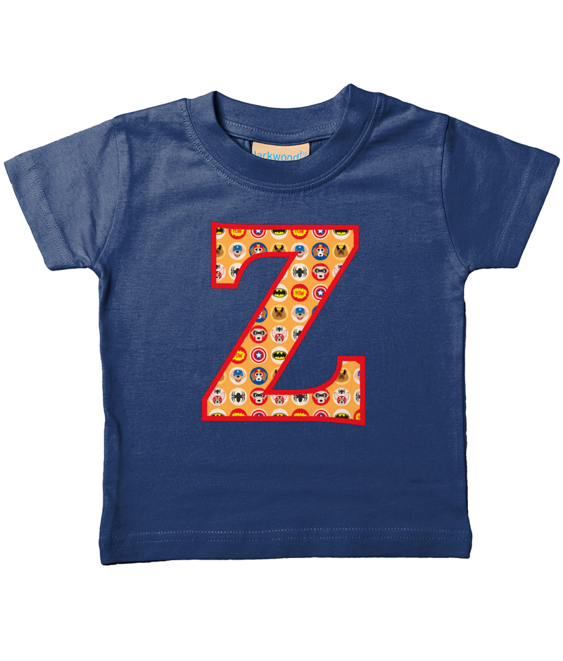 Orange Pet Superheroes T-Shirt Letter Z