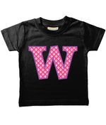 Pink Paws T-Shirt Letter W