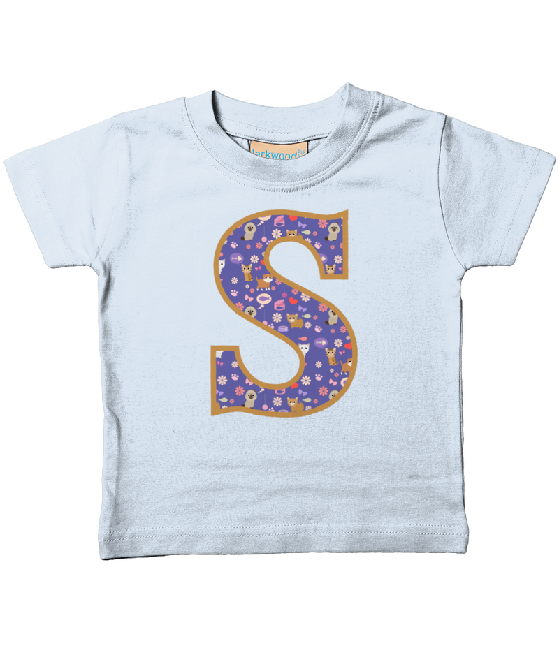 Purple Cats T-Shirt Letter S