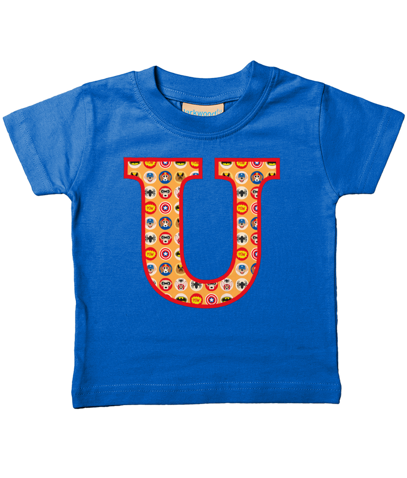 Orange Pet Superheroes T-Shirt Letter U