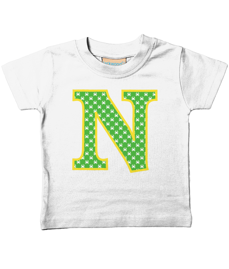 Green Crabs T-Shirt Letter N