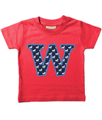 Blue Horse T-Shirt Letter W