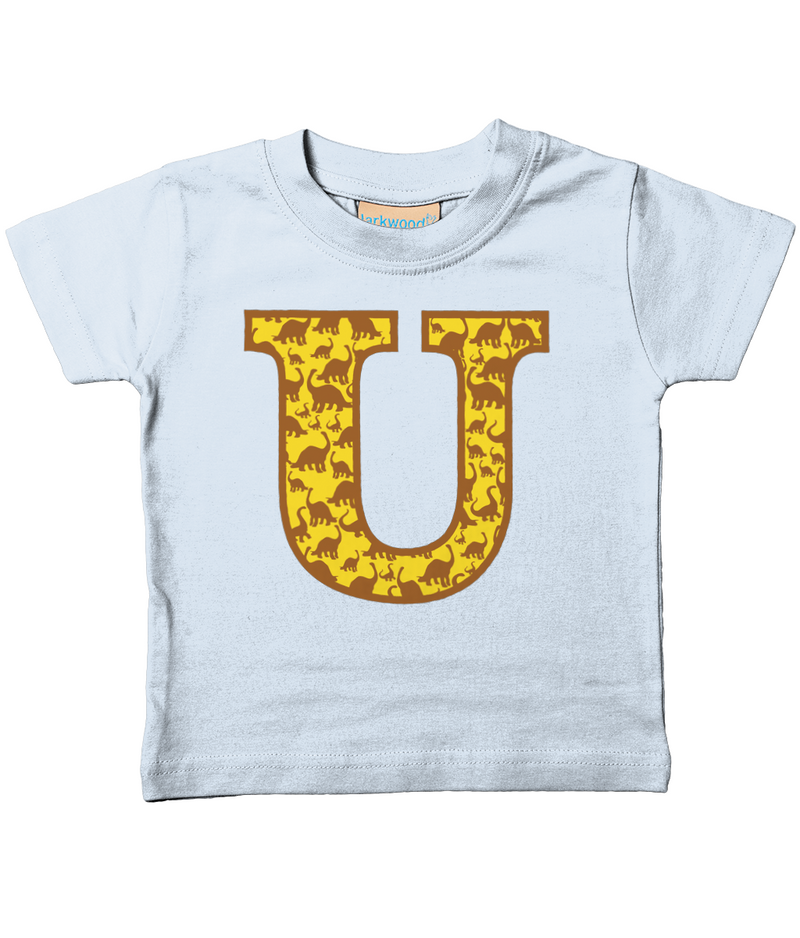 Yellow Dinosaur T-Shirt Letter U