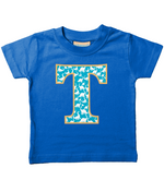 Blue Dinosaur T-Shirt Letter T