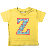 Blue Doggy Celebration T-Shirt Letter Z