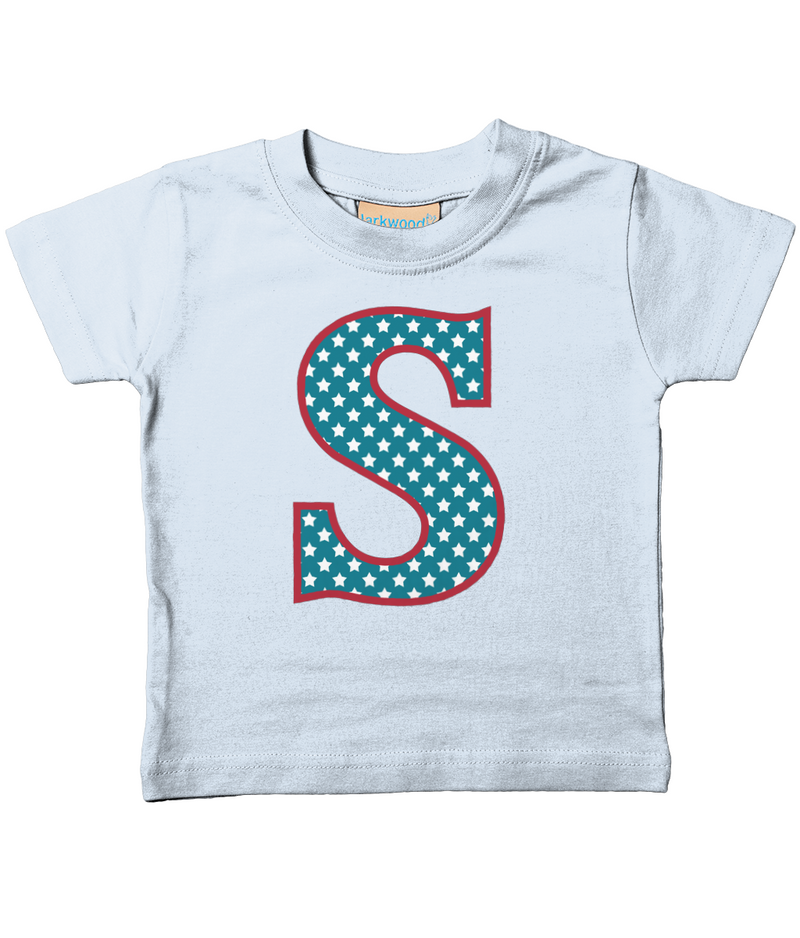 Blue Stars Letter S T Shirt