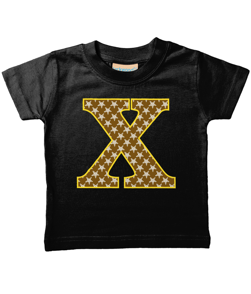 Brown Starfish Letter X T Shirt