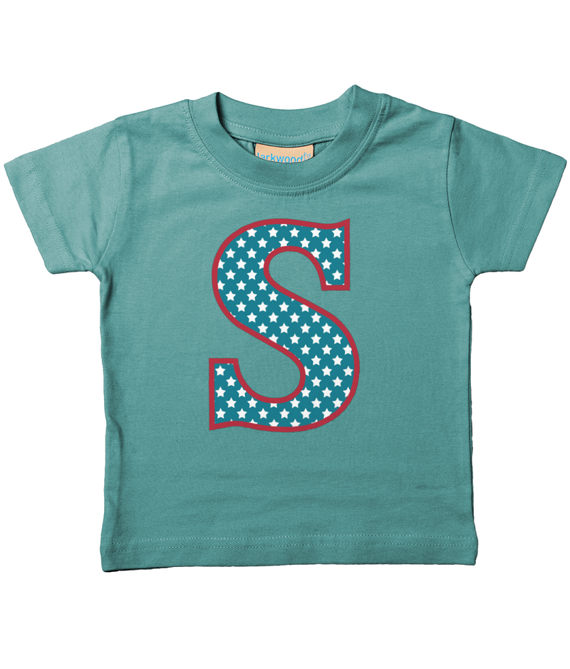 Blue Stars Letter S T Shirt