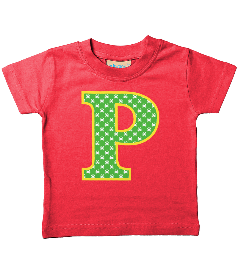 Green Crabs T-Shirt Letter P